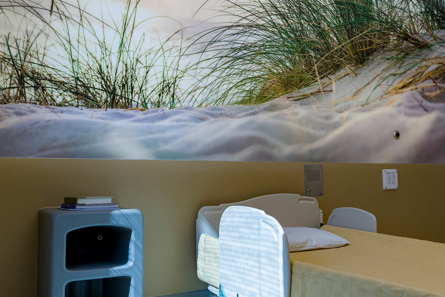 A bed at the Behavioral Health Unit