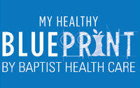 My Healthy Blueprint logo Powered by Baptist Health Care